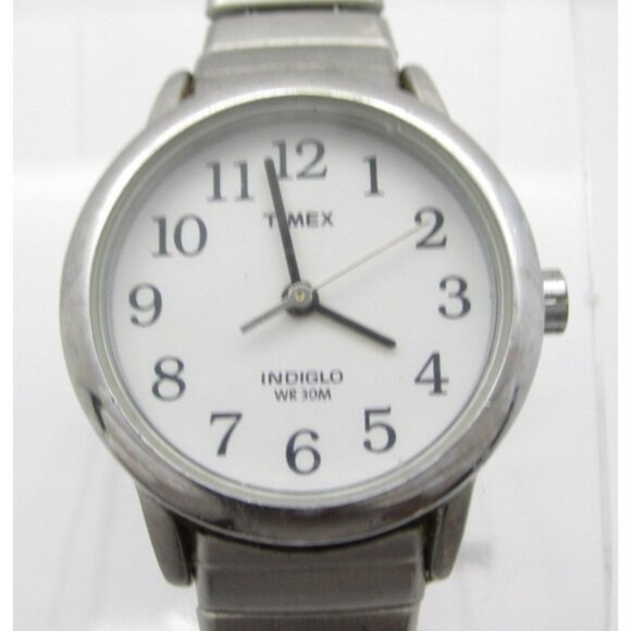Women Timex Indiglo Quartz 30m WR Analog 25mm Round Watch (H904) "New Battery" - Picture 1 of 11
